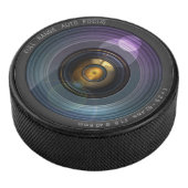 Funny Camera Lens Round Hockey Puck (3/4)
