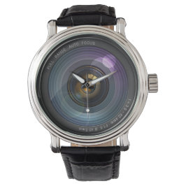 Funny Camera Lens Round Horloge