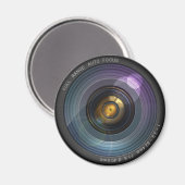 Funny Camera Lens Round Magneet (Voorkant / Achterkant)