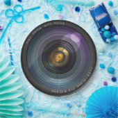 Funny Camera Lens Round Papieren Bordje (Feest)
