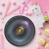 Funny Camera Lens Round Papieren Bordje (Feest)