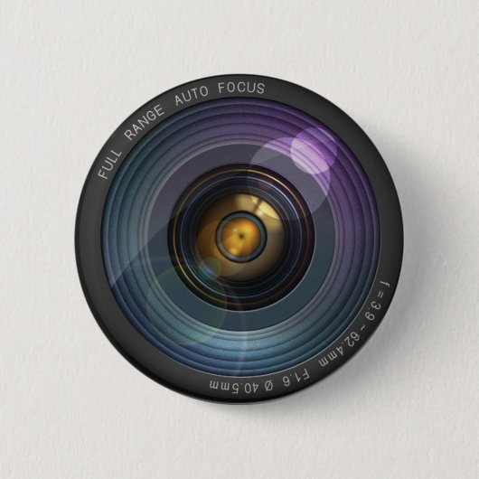 Funny Camera Lens Round Ronde Button 5,7 Cm (Voorkant)