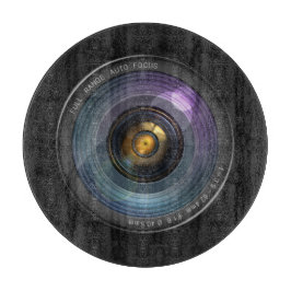 Funny Camera Lens Round Snijplank