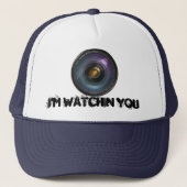 Funny Camera Lens Round Trucker Pet (Voorkant)