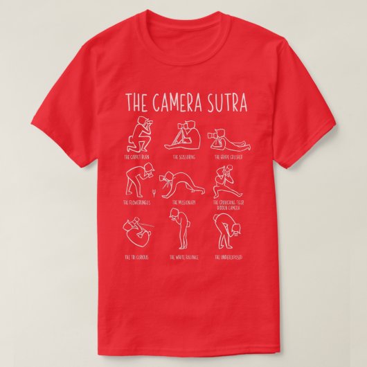 Funny Camera Sutra Fotografiet Gift M T-shirt (Design voorkant)