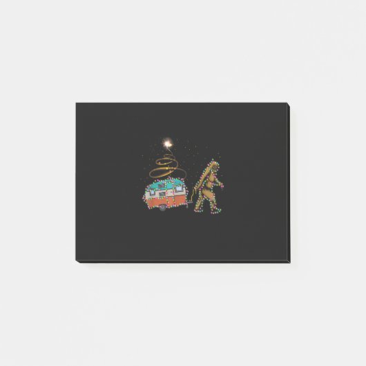 Funny Camping Bigfoot Light Kerstmis Gifts X Post-it® Notes (Voorkant)