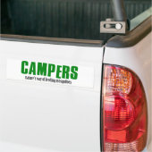 Funny camping design bumpersticker (Op Truck)