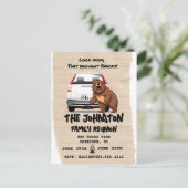 Funny Camping Famille Réunion Invitation avec Ours (Debout devant)