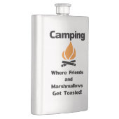 Funny Camping Gezegde met Marshmallows en vrienden Heupfles (Rechts)