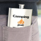 Funny Camping Gezegde met Marshmallows en vrienden Heupfles (Voorbeeld)