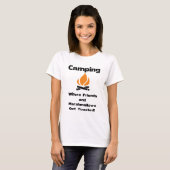 Funny Camping Gezegde met Marshmallows en vrienden T-shirt (Voorkant volledig)