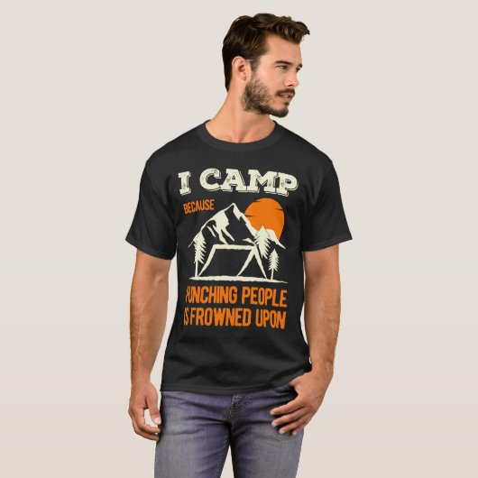 Funny Camping Gezegden T-shirt (Voorkant volledig)