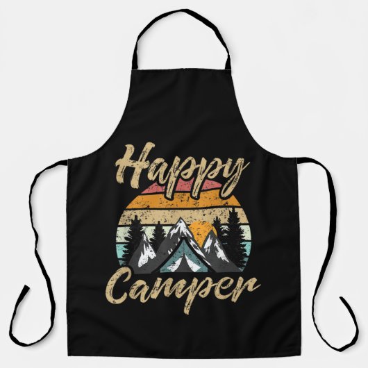 Funny Camping Hiking Lover Cadeau Happy Camper Schort (Voorkant)