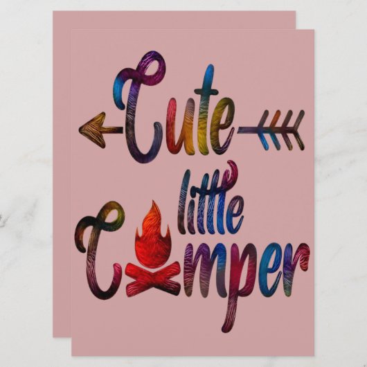 Funny Camping, jolie Carte de vacances de Camper L (Devant / Derrière)