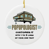 Funny Camping Keramisch Ornament (Achterkant)