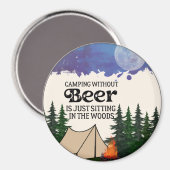 Funny Camping Magneet (Voorkant / Achterkant)