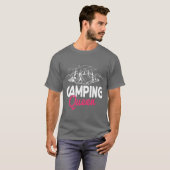 Funny Camping Queen Matching Design retro T-shirt (Voorkant volledig)