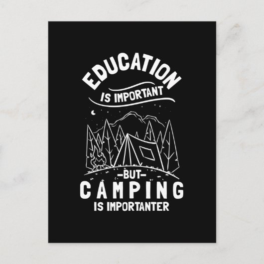 Funny Camping Quote Briefkaart (Voorkant)