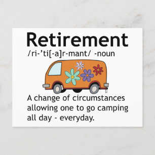 Funny Camping Retirement Definition Kaart