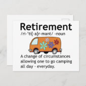 Funny Camping Retirement Definition Kaart (Voorkant / Achterkant)