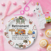 Funny Camping Retirement Definition Papieren Bordje (Feest)