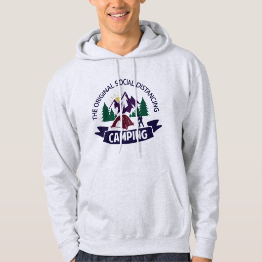 Funny Camping Sweat - shirt à capuche (Devant)