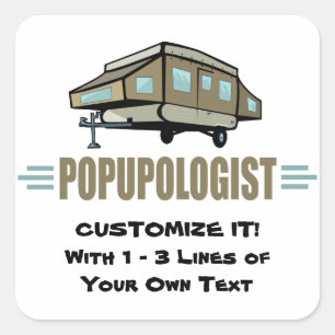 Funny Camping Vierkante Sticker