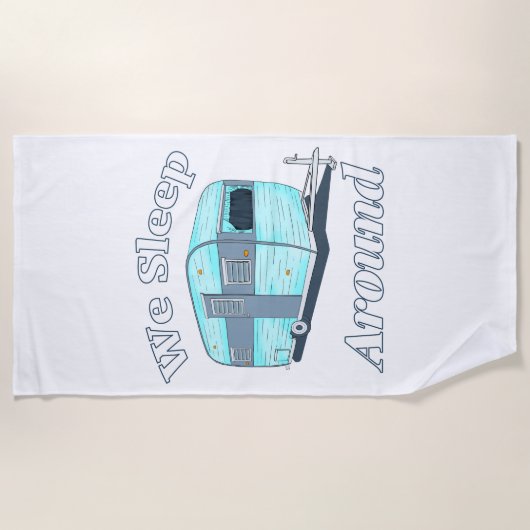 Funny Camping We slapen rond RV Strandlaken (Voorkant)