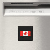 Funny Canada &amp; Weed Leaf! Canadian New Flag Jo Magneet (Insitu (Vaatwasser))