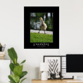 Funny Canada Goose Gosling oefent emotivationeel u Poster (Thuiskantoor)