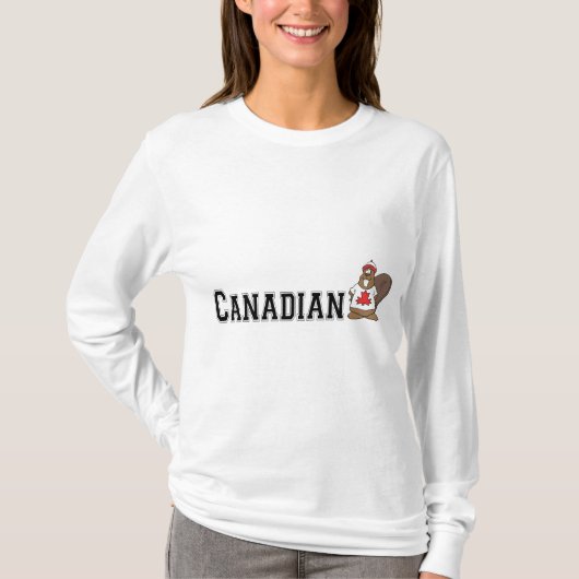 Funny Canadian Beaver T-shirt (Voorkant)