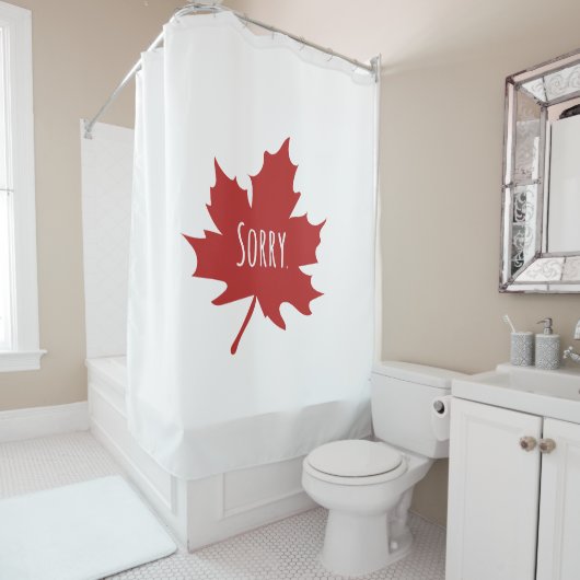 Funny Canadian Douchegordijn (In situ)