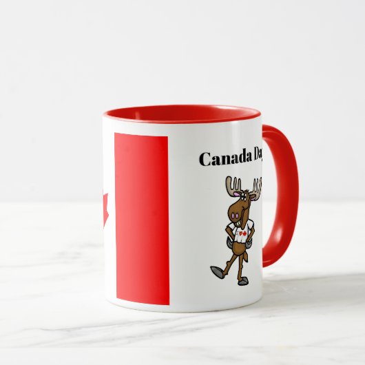 Funny Canadian Moose Canada Day Mok (Voorkant rechts)