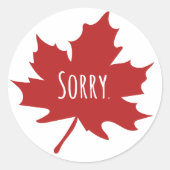 Funny Canadian Ronde Sticker (Voorkant)