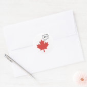 Funny Canadian Ronde Sticker (Envelop)