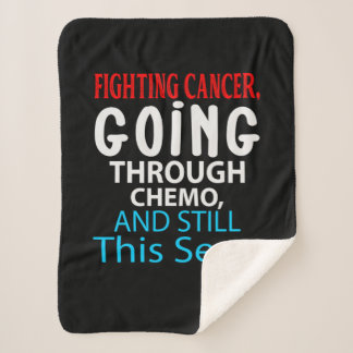 Funny Cancer Fighter Inspirational Quote Chemo Sherpa Deken