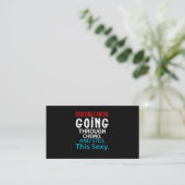 Funny Cancer Fighter Inspirational Quote Chemo Visitekaartje (Staand voorkant)