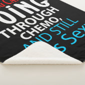 Funny Cancer Fighter Inspirerend Quote Chemo Pat Sherpa Deken (3/4)