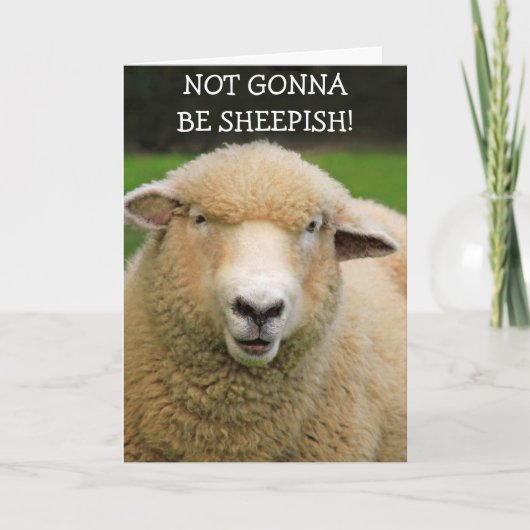 Funny Cancer Support Sheep Kaart (Voorkant)