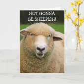Funny Cancer Support Sheep Kaart (Gele Bloem)