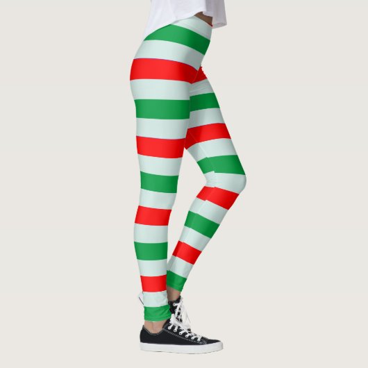 Funny Candy Cane Striped Leggings (Rechts)