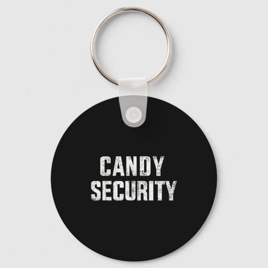 Funny Candy Security Lazy Halloween Costume Sleutelhanger (Voorkant)