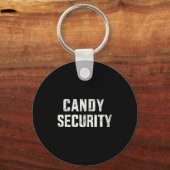 Funny Candy Security Lazy Halloween Costume Sleutelhanger (Voorkant)