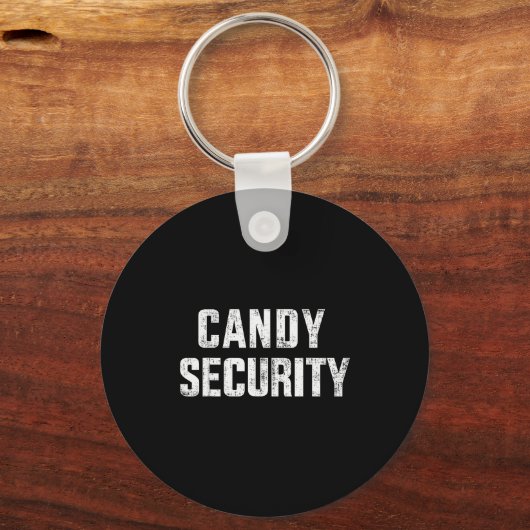Funny Candy Security Lazy Halloween Costume  Sleutelhanger (Voorkant)