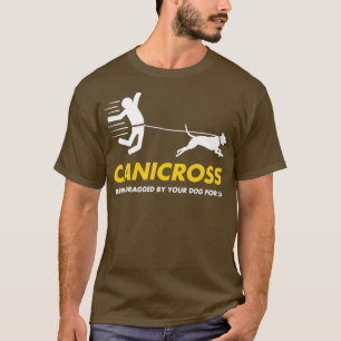 Funny Canicross getekend door je hond met Joke T-shirt