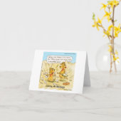 Funny Canine Archeology Comic Kaart (Gele Bloem)