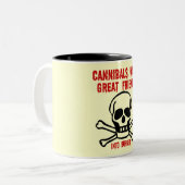 Funny cannibal tweekleurige koffiemok (Voorkant links)
