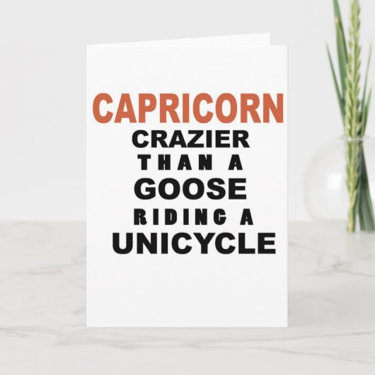 Funny Capricorne Carte d'anniversaire (Devant)
