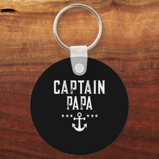 Funny Captain Papa Anchor Design  Sleutelhanger (Voorkant)