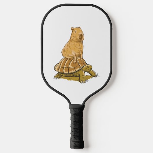 Funny Capybara Animal Turtle Cute Capybara Pickleball Paddle (Voorkant)